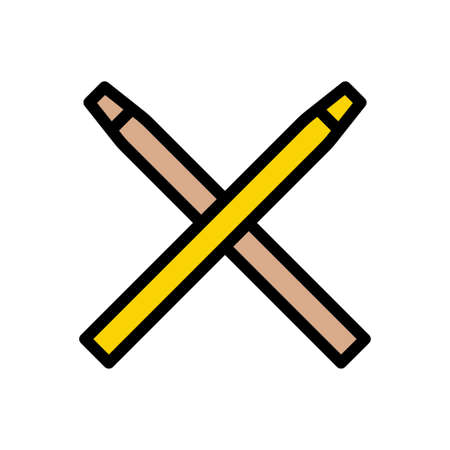 sticks vector line colour iconのイラスト素材