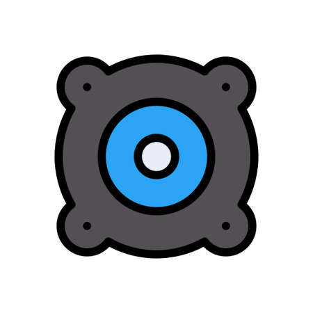 woofer vector line colour iconのイラスト素材