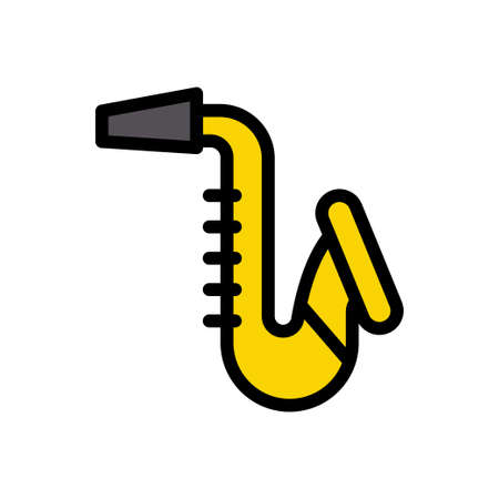 trumpet vector line colour iconのイラスト素材