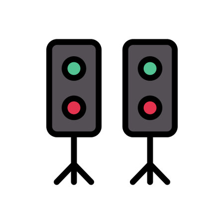 woofer vector line colour iconのイラスト素材