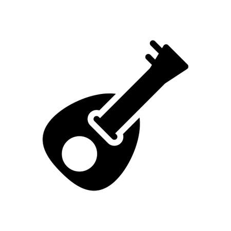 guitar vector glyph flat iconのイラスト素材