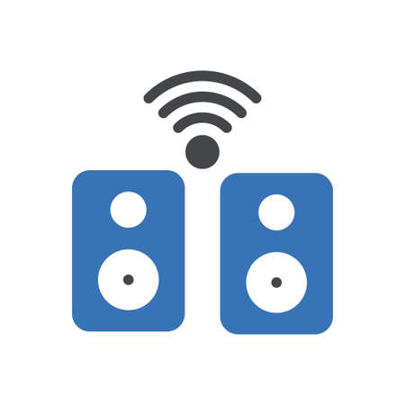 woofer vector glyph colour iconのイラスト素材