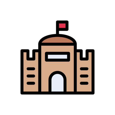 historical vector line colour iconのイラスト素材