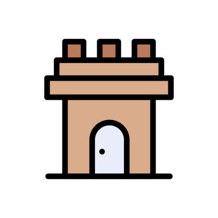 historical vector line colour iconのイラスト素材