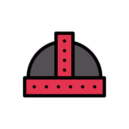helmet vector line colour iconのイラスト素材