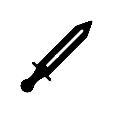 sword vector glyph flat iconのイラスト素材