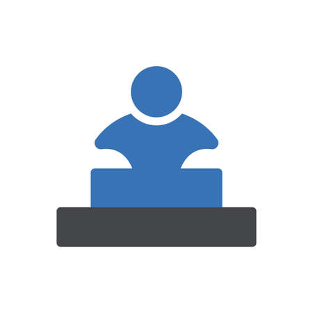 statue vector glyph colour iconのイラスト素材