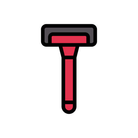 razor vector line colour iconのイラスト素材