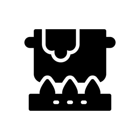 boiling milk glyph flat iconのイラスト素材