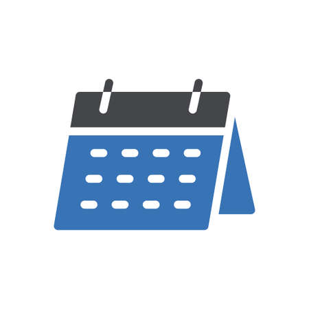 calendar vector glyph colour iconのイラスト素材