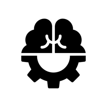 mindset setting vector glyph flat iconのイラスト素材