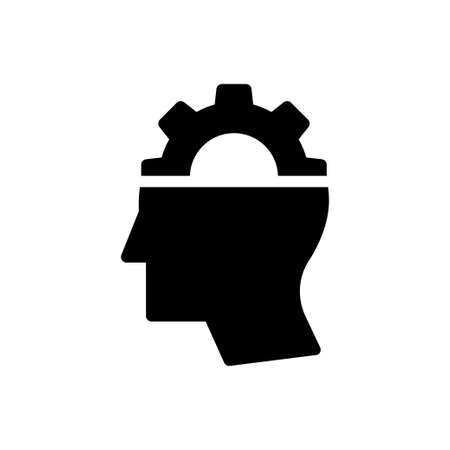 mindset setting vector glyph flat iconのイラスト素材