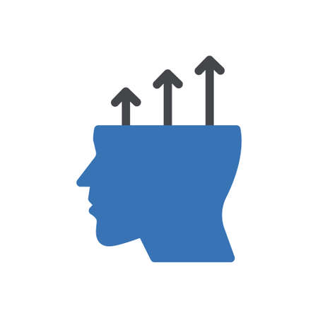 growth success vector glyph colour iconのイラスト素材