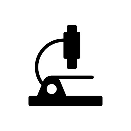 microscope vector glyph flat icon