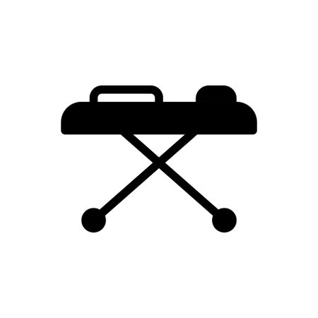 stretcher vector glyph flat iconのイラスト素材
