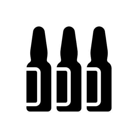 vaccine vector glyph flat iconのイラスト素材