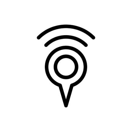 location vector thin line iconのイラスト素材