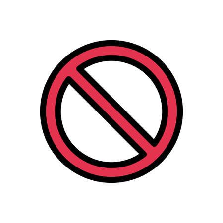 restricted vector line colour icon