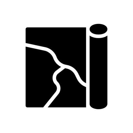 map vector glyph flat iconのイラスト素材