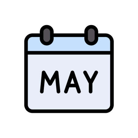 may vector color line iconのイラスト素材