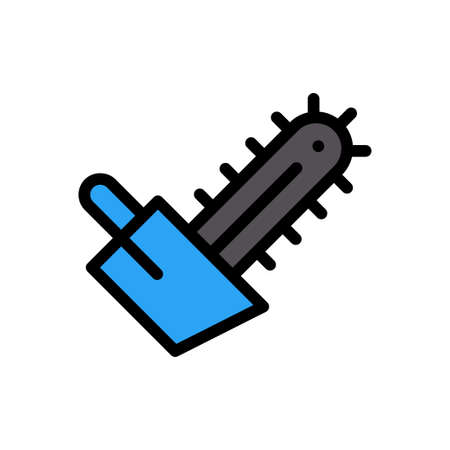 saw vector color line iconのイラスト素材