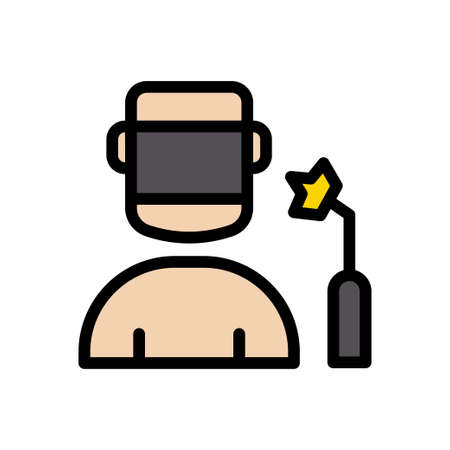 welder vector color line iconのイラスト素材