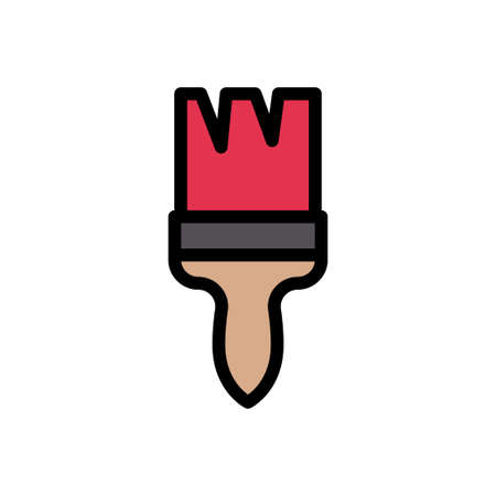brush vector color line iconのイラスト素材