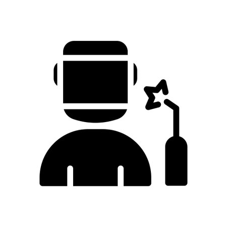 welder vector glyph flat iconのイラスト素材