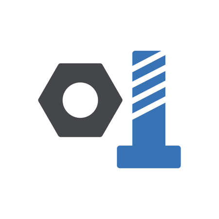 screw glyph color iconのイラスト素材