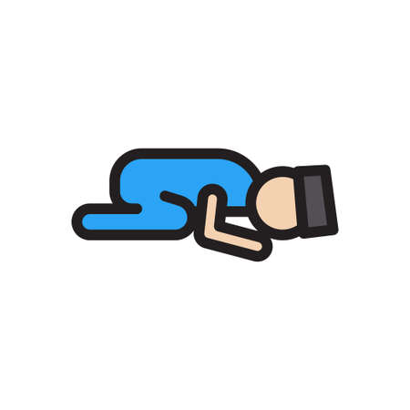 man vector colour line  iconのイラスト素材