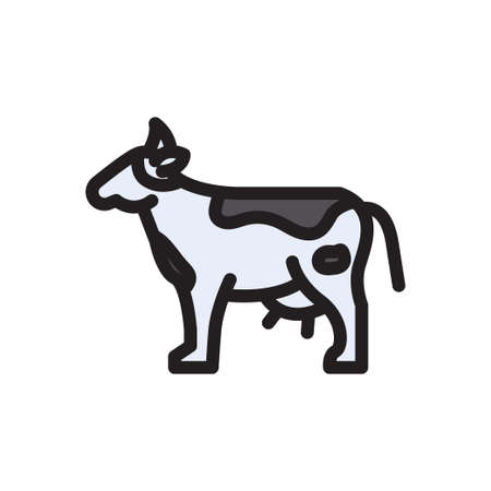 buffalo vector colour line  iconのイラスト素材