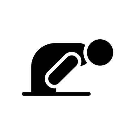 prayer vector glyph flat iconのイラスト素材