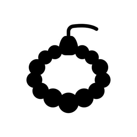 tasbih vector glyph flat iconのイラスト素材
