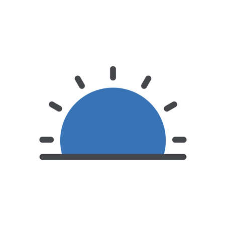 morning vector glyph flat iconのイラスト素材