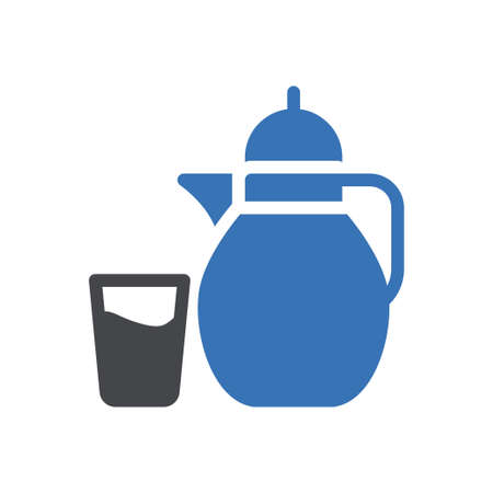 drink vector glyph flat iconのイラスト素材