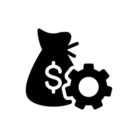 dollar vector glyph flat  iconのイラスト素材