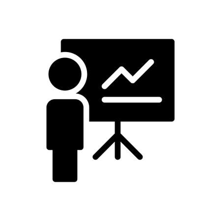 presentation vector glyph colour iconのイラスト素材