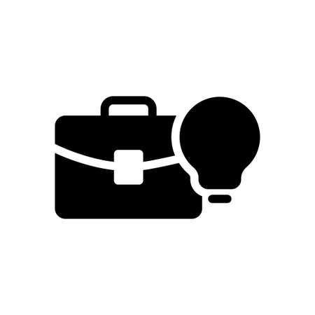 portfolio vector glyph flat  iconのイラスト素材