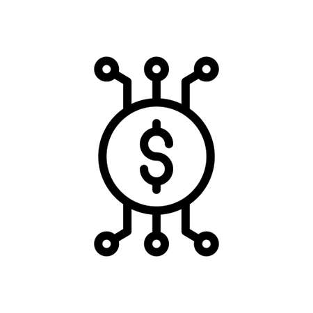 money vector thin line  iconのイラスト素材