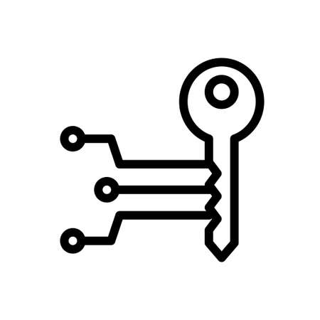 lock vector colour line  iconのイラスト素材