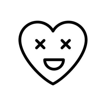 face vector thin line  iconのイラスト素材