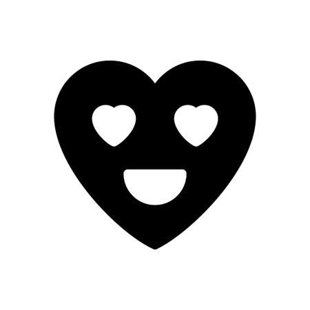 feeling vector glyph flat  iconのイラスト素材