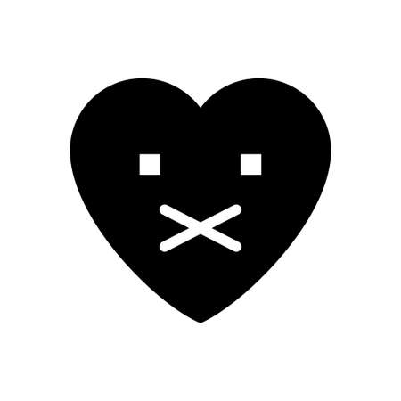 confounded vector glyph flat iconのイラスト素材