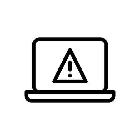 danger vector thin line iconのイラスト素材