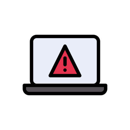 danger vector colour line iconのイラスト素材