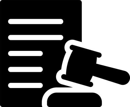 auction vector glyph flat iconのイラスト素材