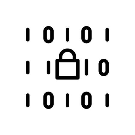 lock vector thin line  iconのイラスト素材