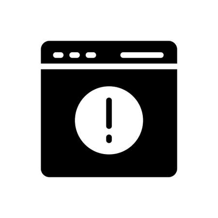danger vector glyph flat  iconのイラスト素材