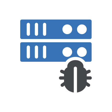 server vector glyph colour  iconのイラスト素材