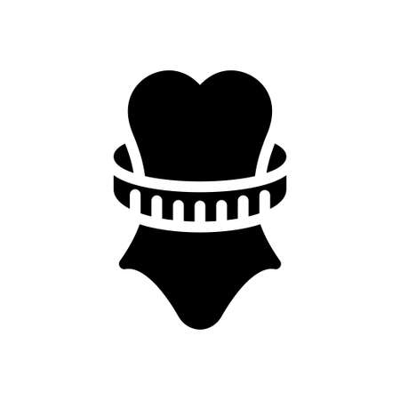 fitness vector glyph flat iconのイラスト素材